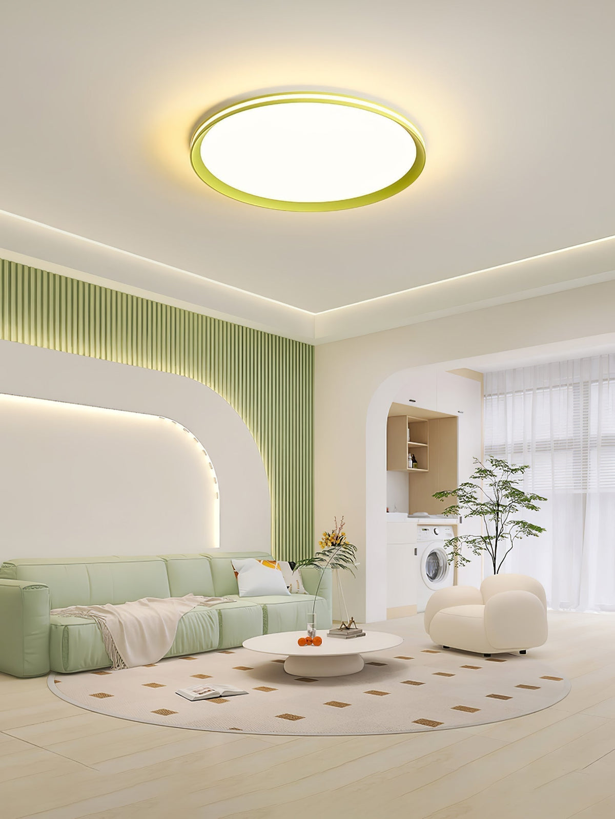 Keveno Moderne Minimaliste Circulaire LED Plafonnier Lumière-Cielum