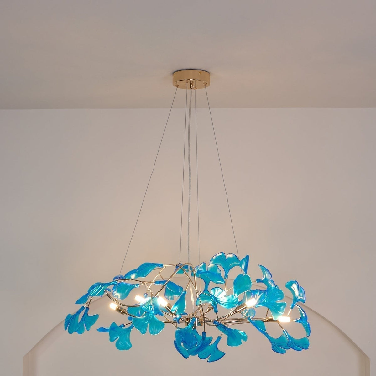 Tirov Lustre de luxe en feuille de ginkgo-Cielum