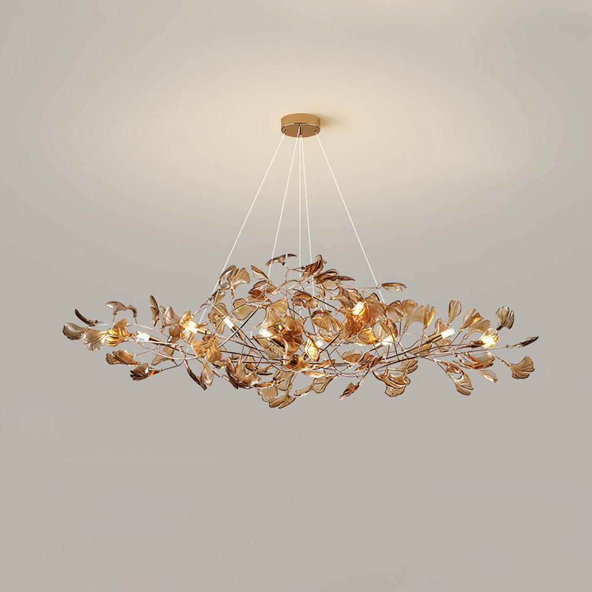 Tirov Lustre de luxe en feuille de ginkgo-Cielum