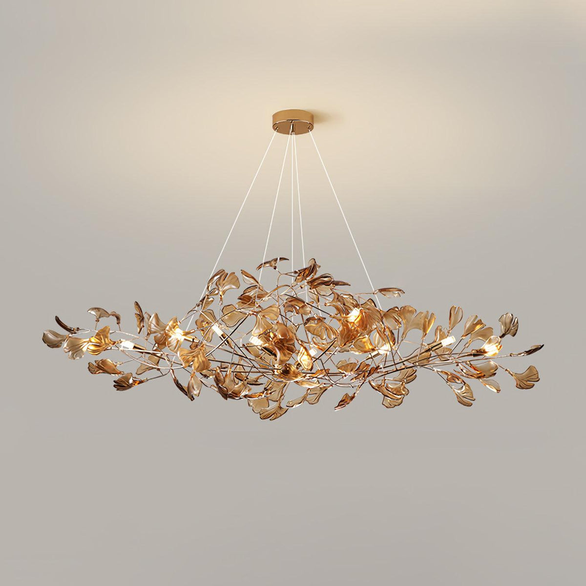 Tirov Lustre de luxe en feuille de ginkgo-Cielum