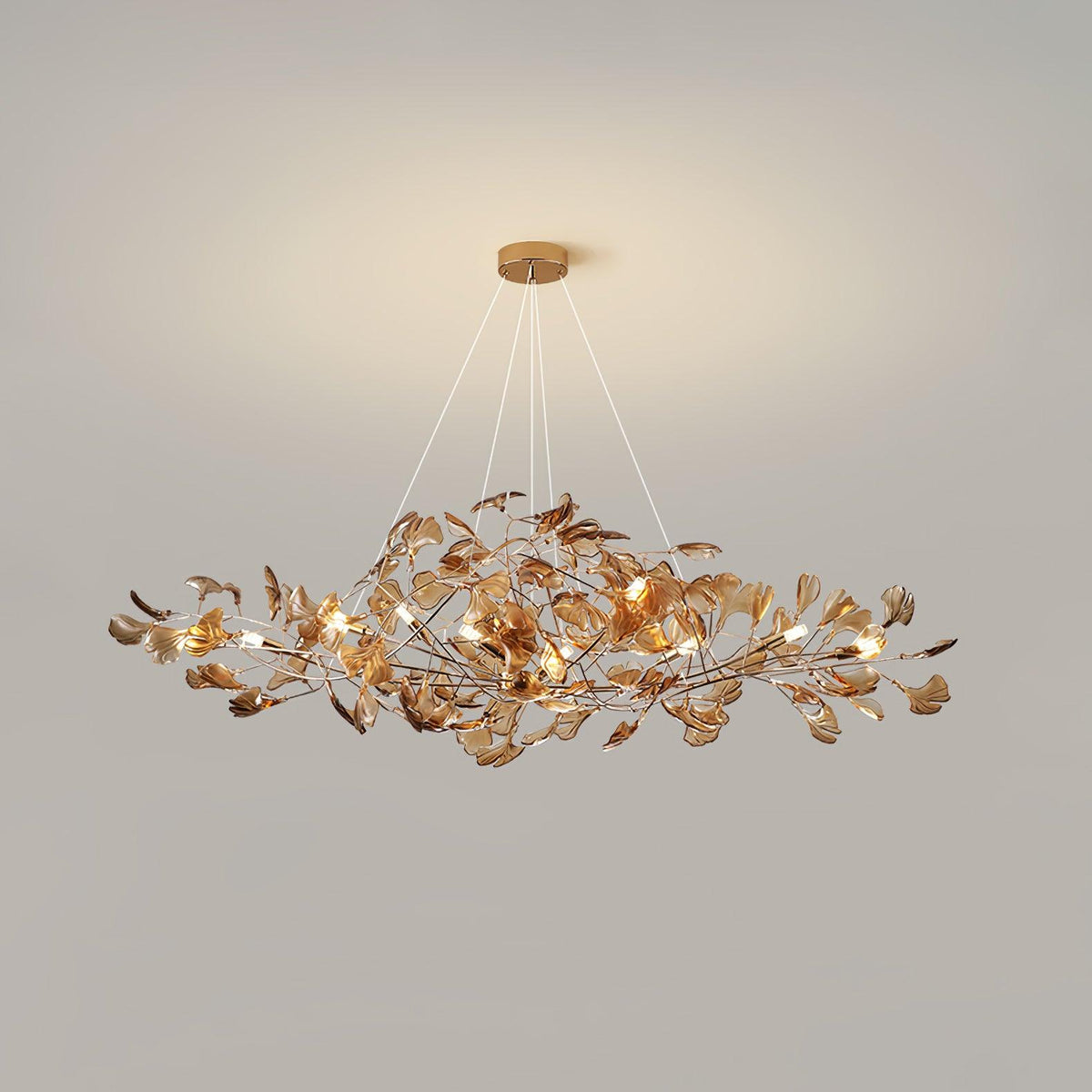 Tirov Lustre de luxe en feuille de ginkgo-Cielum