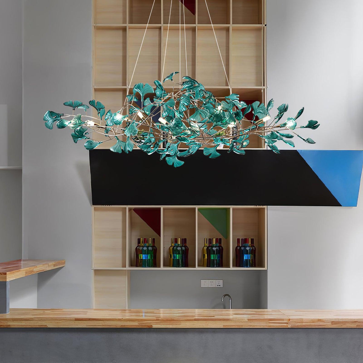 Tirov Lustre de luxe en feuille de ginkgo-Cielum