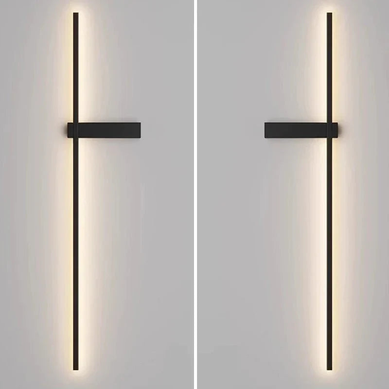 Mesv Rechargeable Noire Applique Murale Linéaire