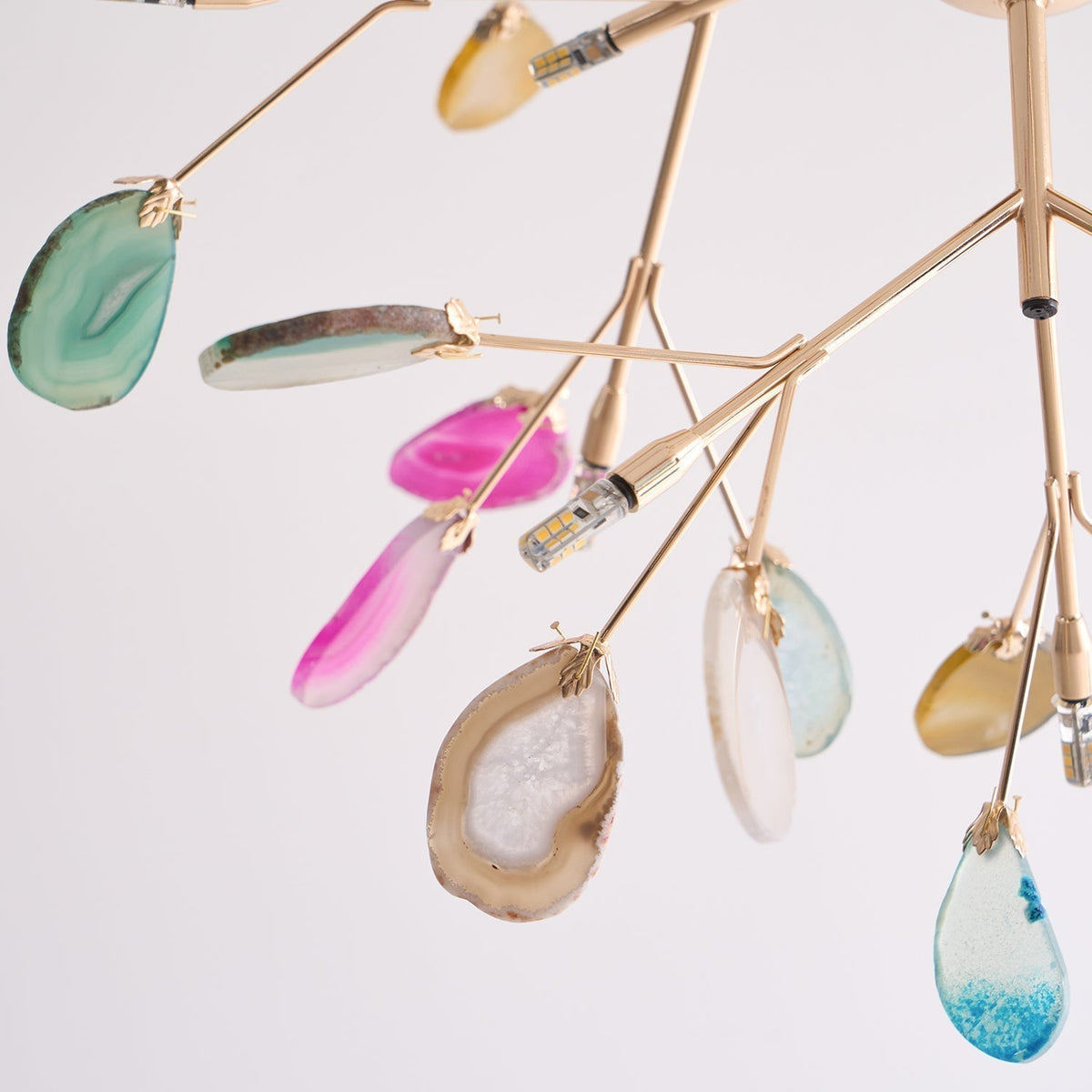 Agate Lustre à Branches Multicolores