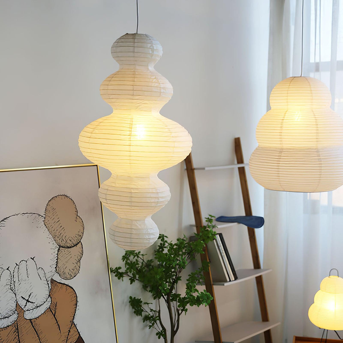 Akari Juni Pendant Lamp-Neutral Decor