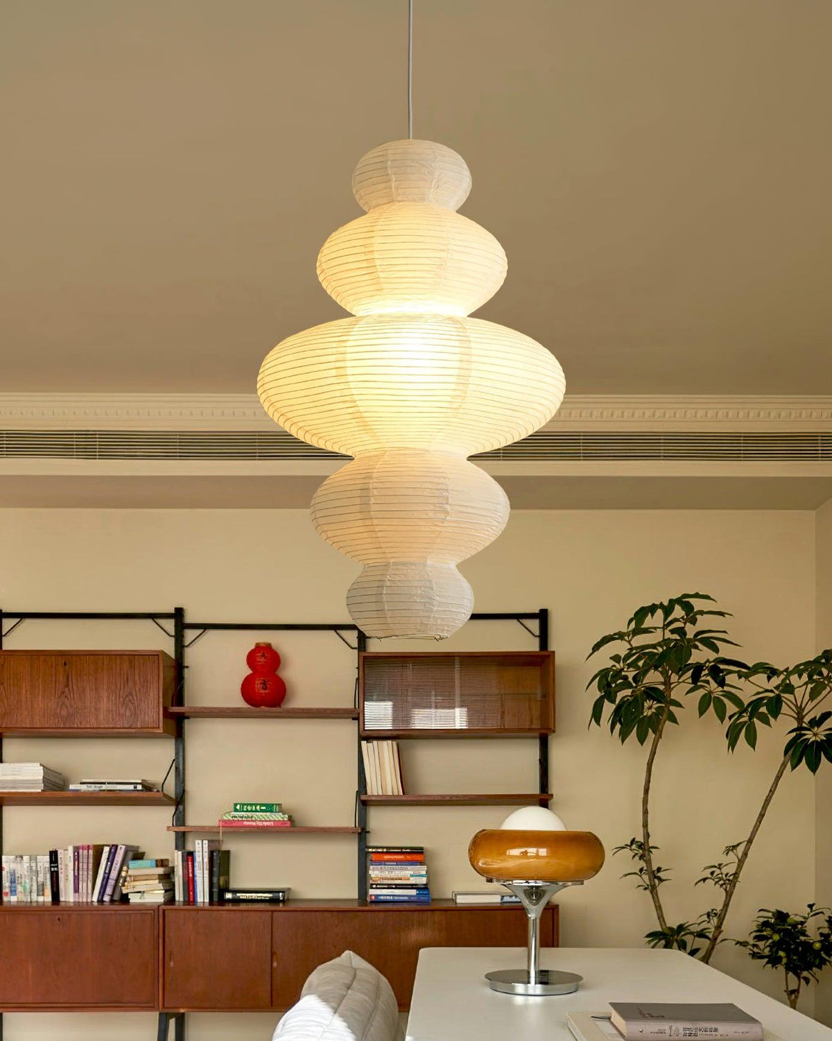 Akari Juni Pendant Lamp-Neutral Decor