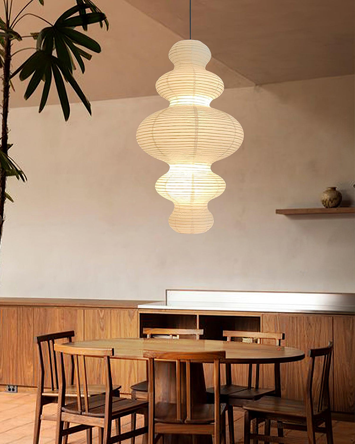 Akari Juni Pendant Lamp-Neutral Decor
