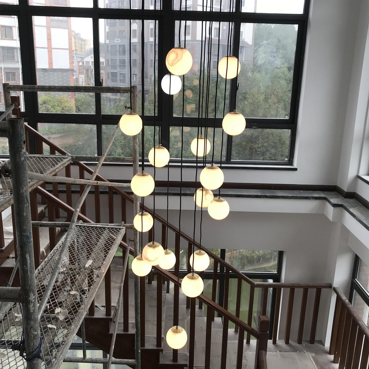 Taren Alabaster Chandelier Balls Cluster-Neutral Decor