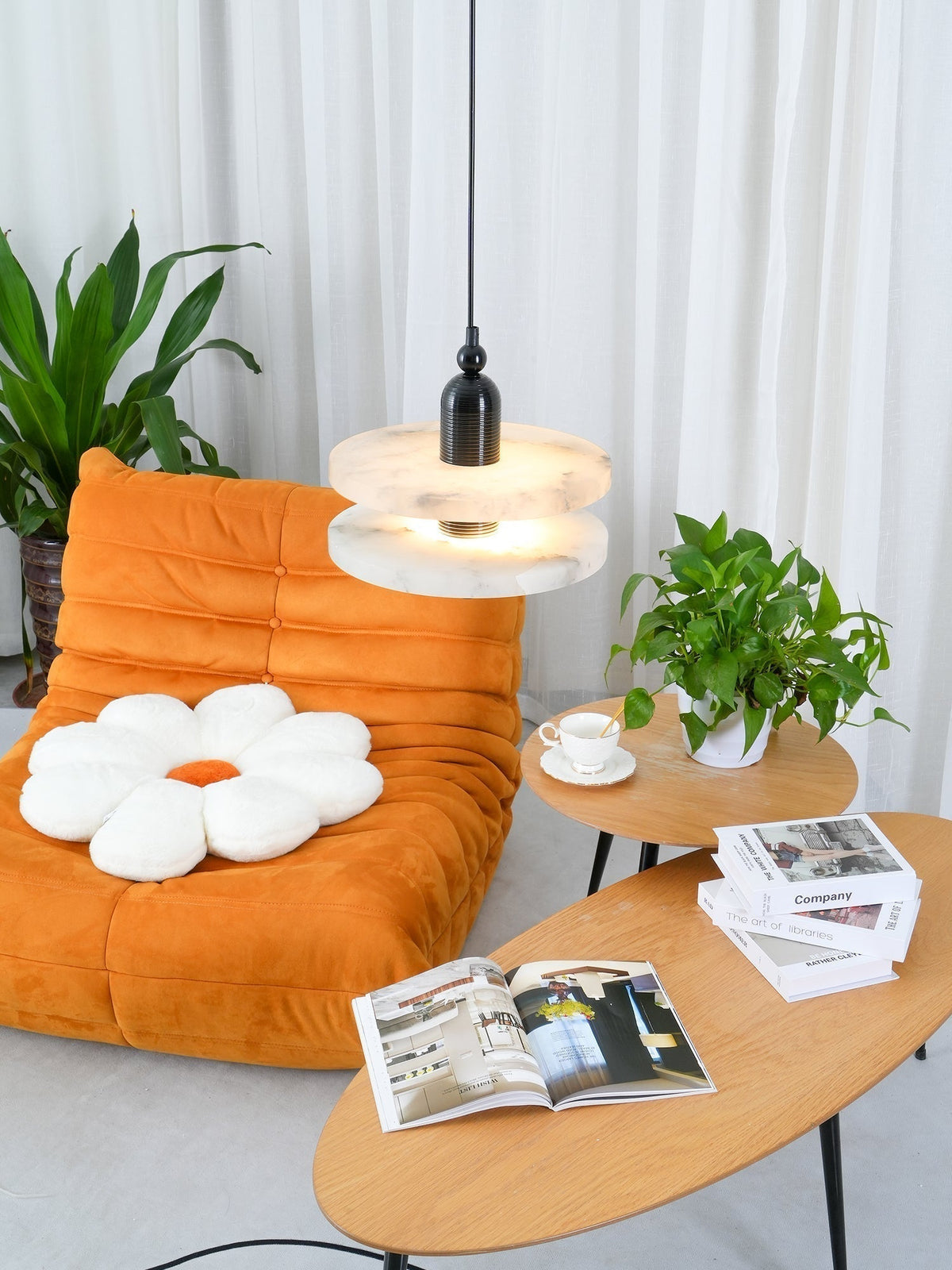 Alabaster Planes Pendant Lamp-Neutral Decor