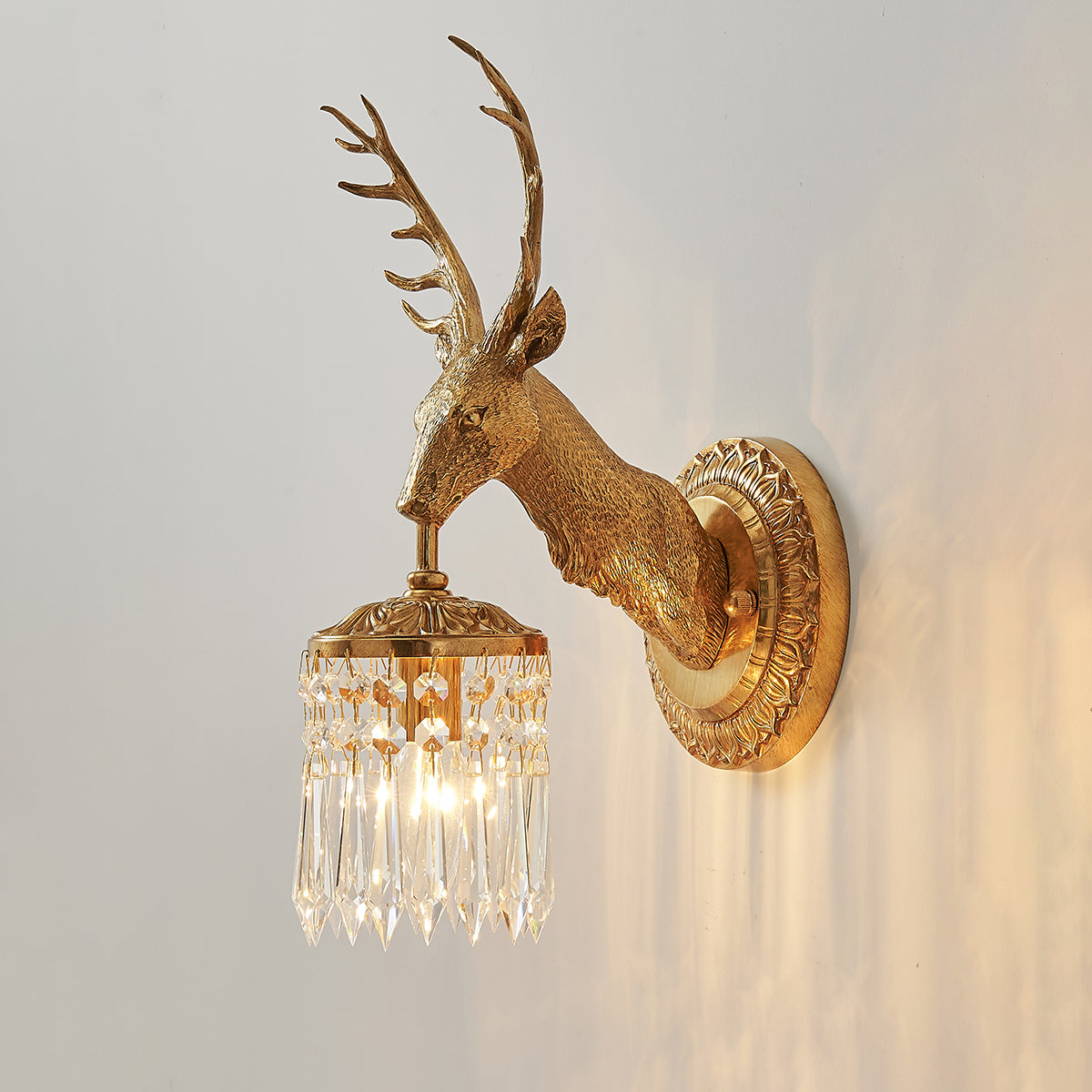 Antler Applique Murale en Cristal