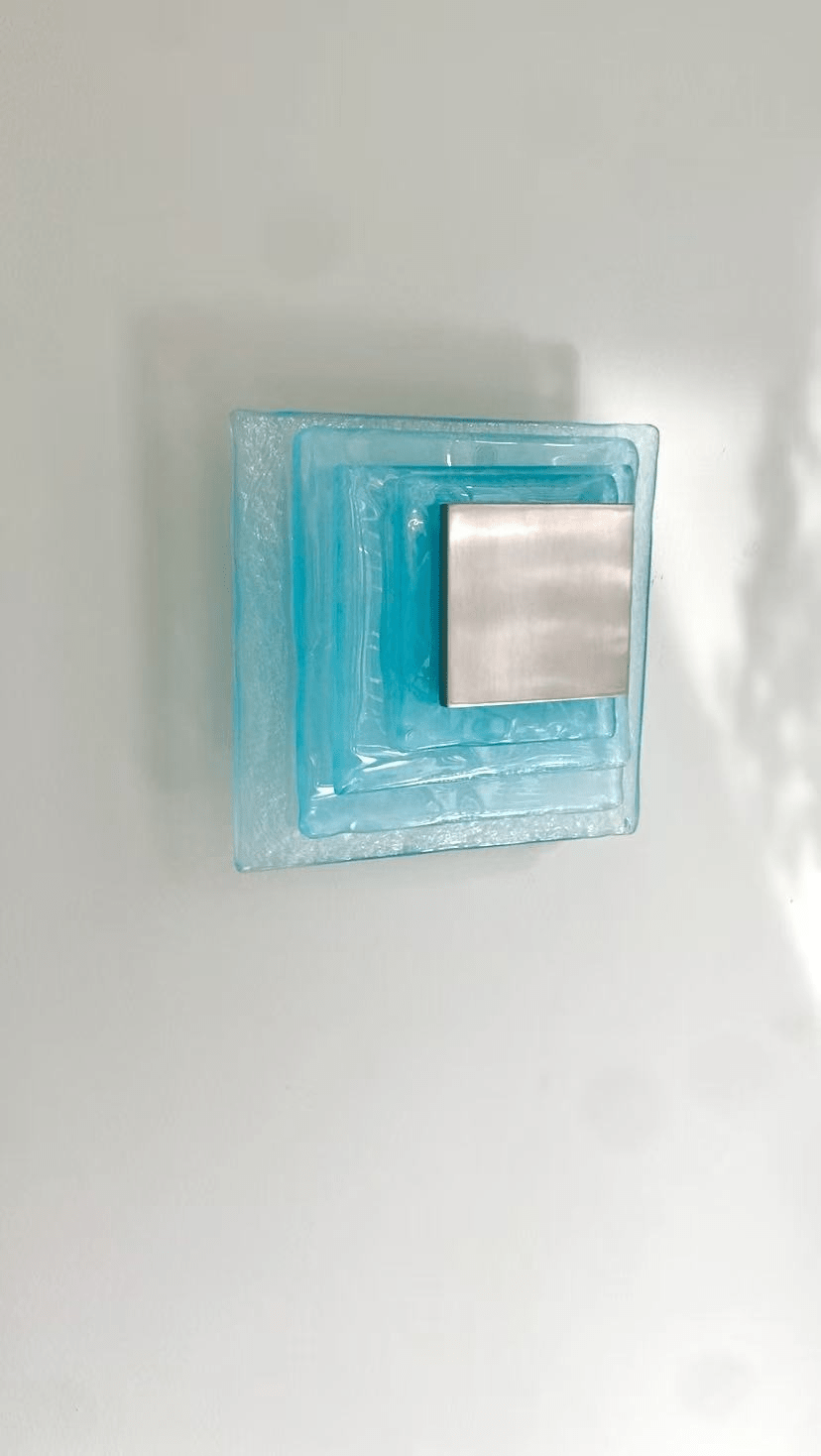Cleo Verre Water Cube Cascade Applique Murale
