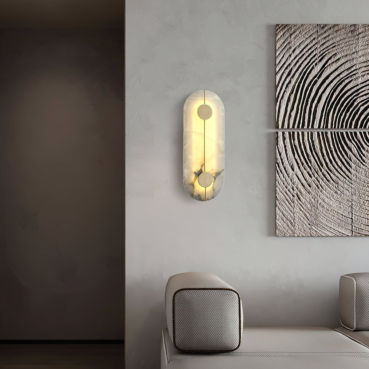 Eldivar Moderne Minimaliste Albâtre Applique Murale-Cielum