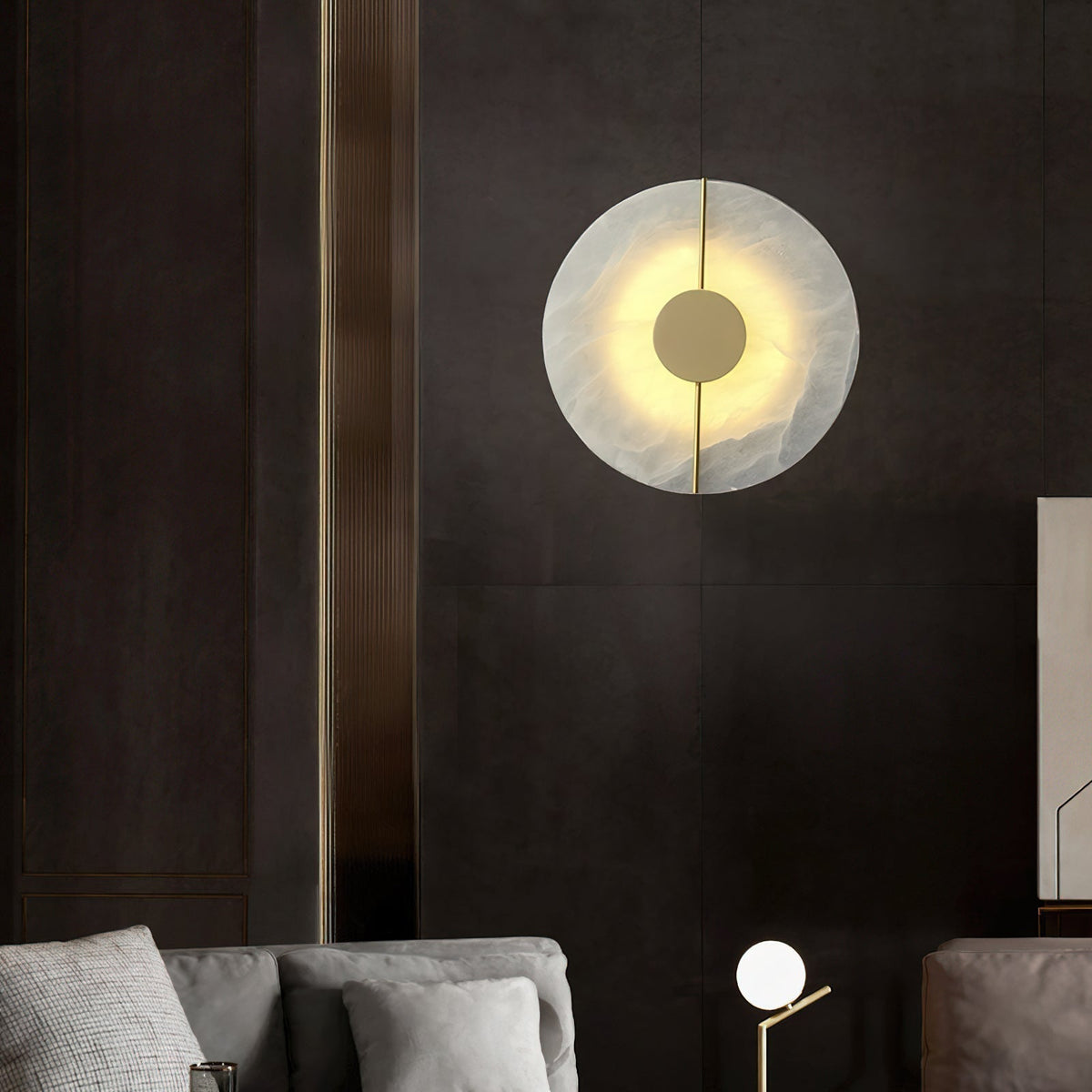 Eldivar Moderne Minimaliste Albâtre Applique Murale-Cielum