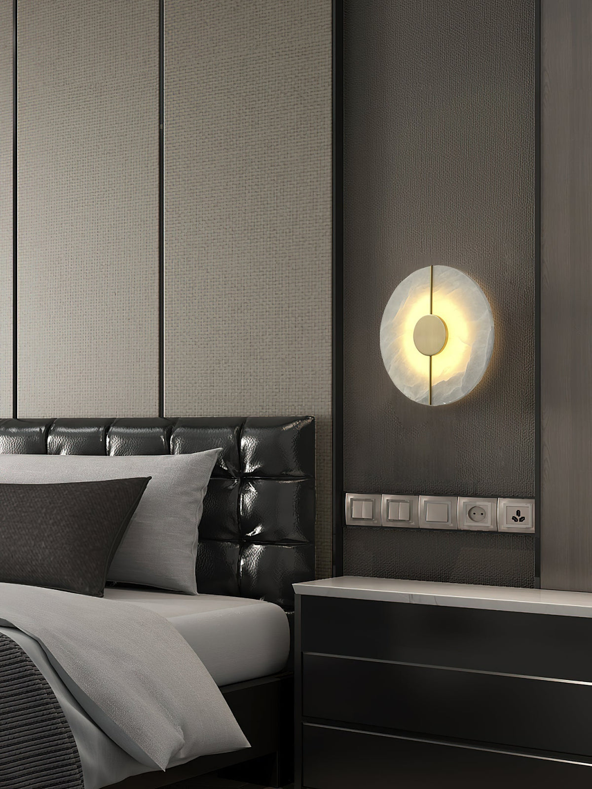 Eldivar Moderne Minimaliste Albâtre Applique Murale-Cielum