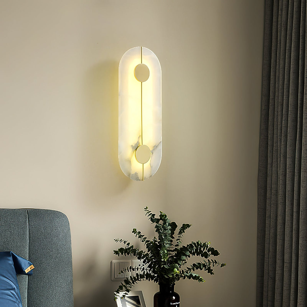Eldivar Moderne Minimaliste Albâtre Applique Murale-Cielum