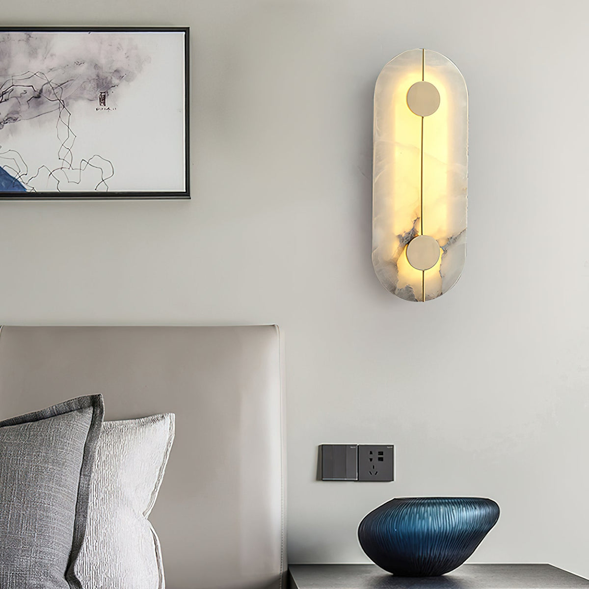 Eldivar Moderne Minimaliste Albâtre Applique Murale-Cielum