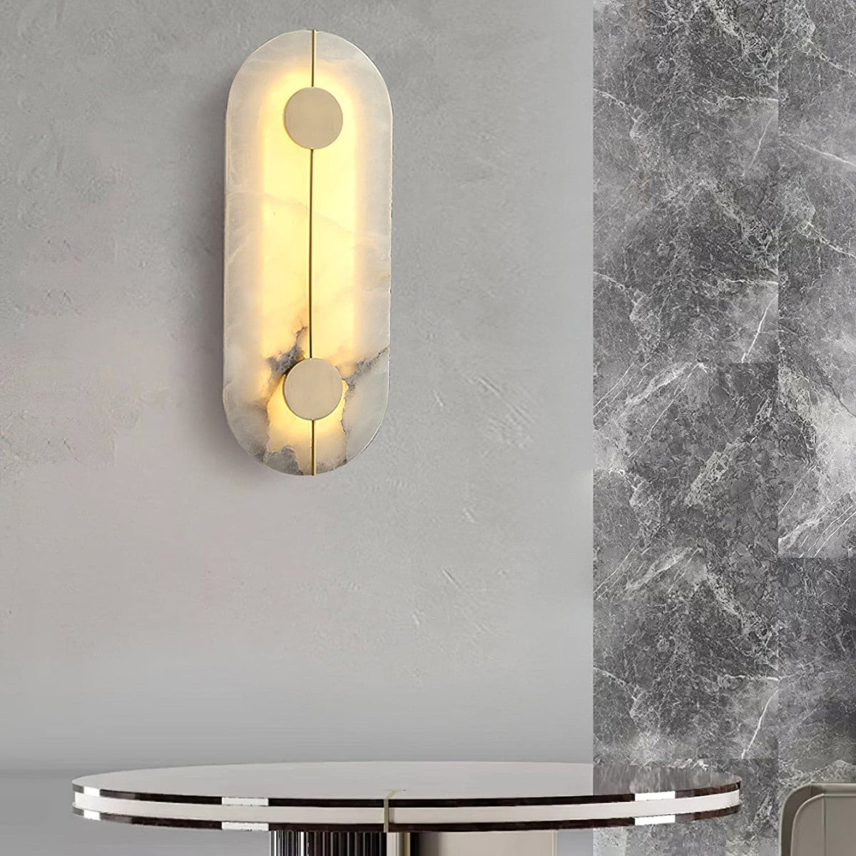 Artistic Wall Lamp Dolomite Copper Retro Flair-Neutral Decor