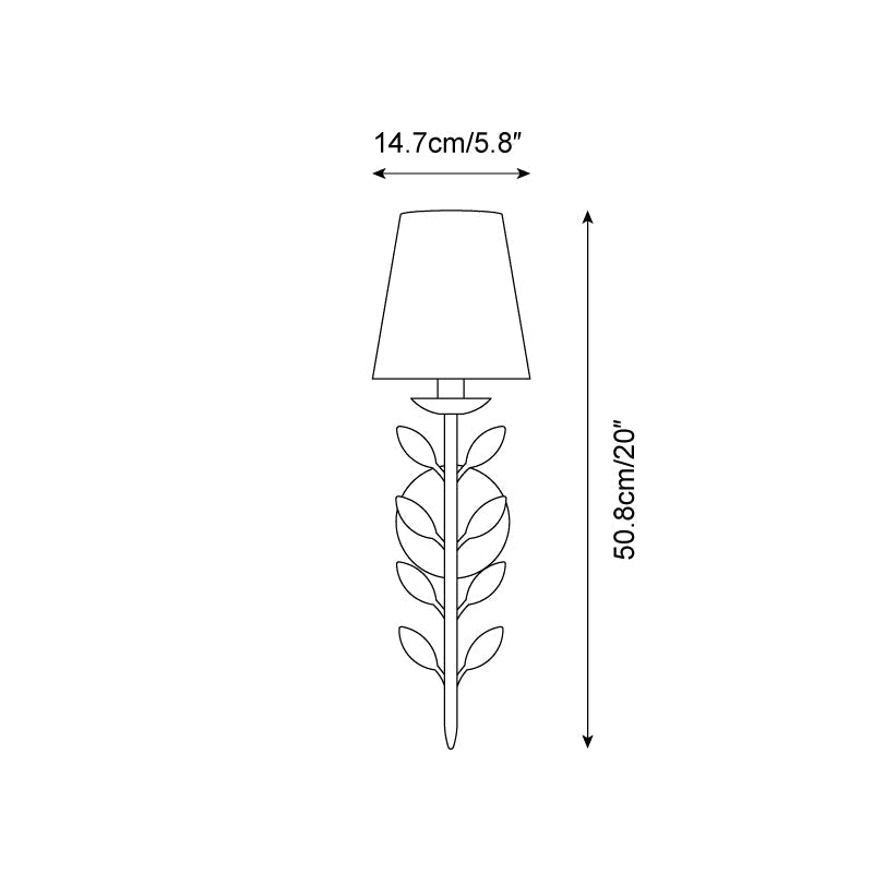 Evoque Gold Leaf Wall Sconce-Neutral Decor