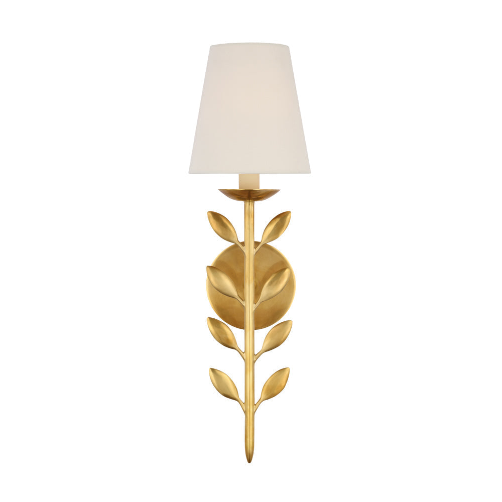 Evoque Gold Leaf Wall Sconce-Neutral Decor