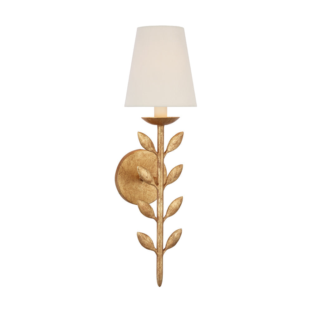 Evoque Gold Leaf Wall Sconce-Neutral Decor