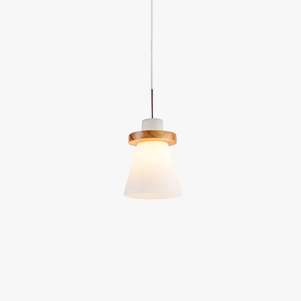 Valentina Minimalisme LED Suspension Bois Verre Chambre À Coucher/Salle À Manger