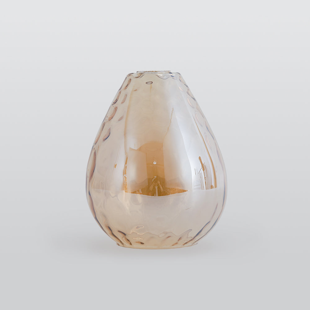Salen Vintage LED Suspension Ambre Verre Bois Chambre à coucher-Cielum