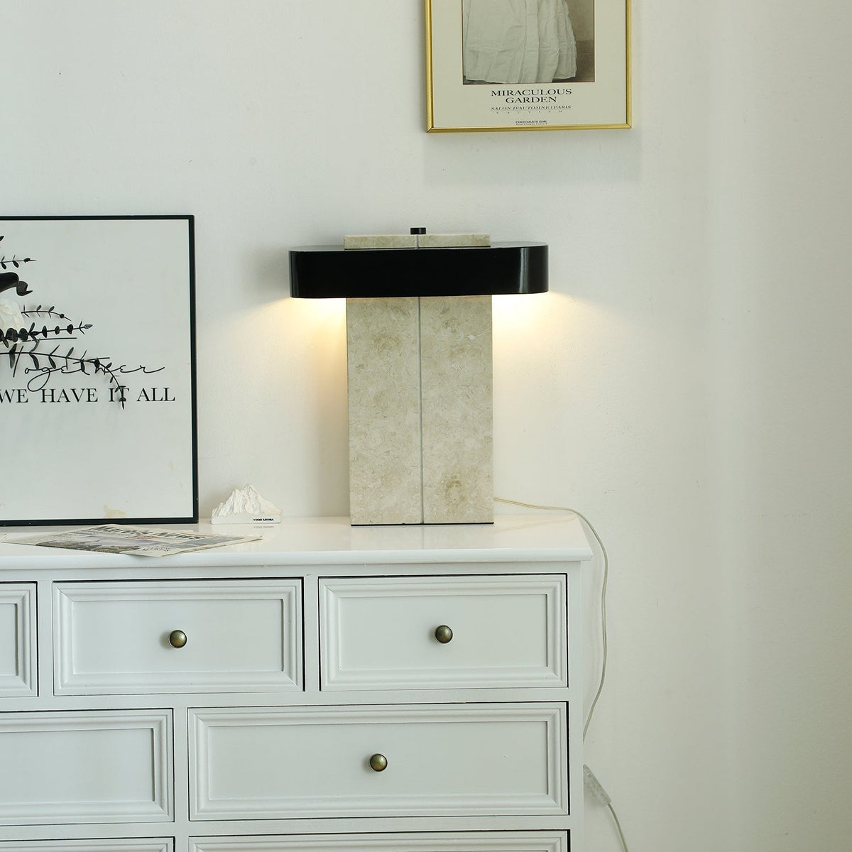 Abram Moderne Lampe de Table en Marbre