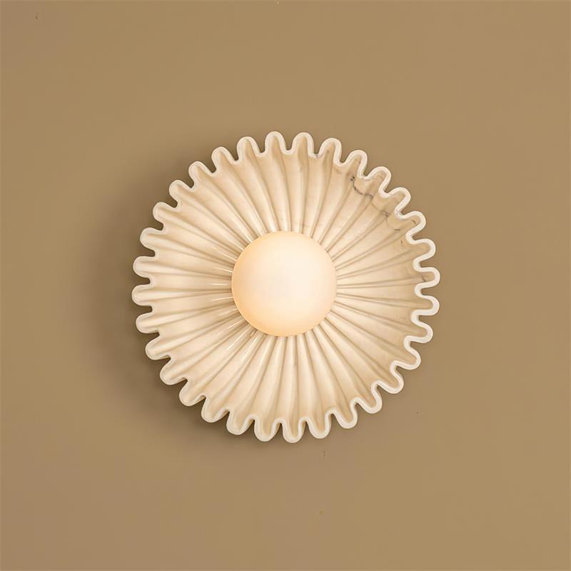 Wall Lamp Ceramics and Glass Dark Green White Black Beige Sculptural-Neutral Decor