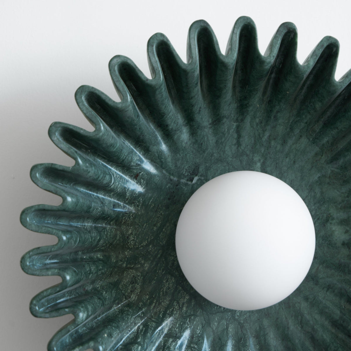 Wall Lamp Ceramics and Glass Dark Green White Black Beige Sculptural-Neutral Decor