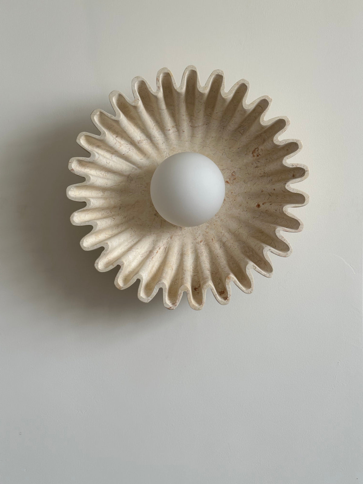 Wall Lamp Ceramics and Glass Dark Green White Black Beige Sculptural-Neutral Decor