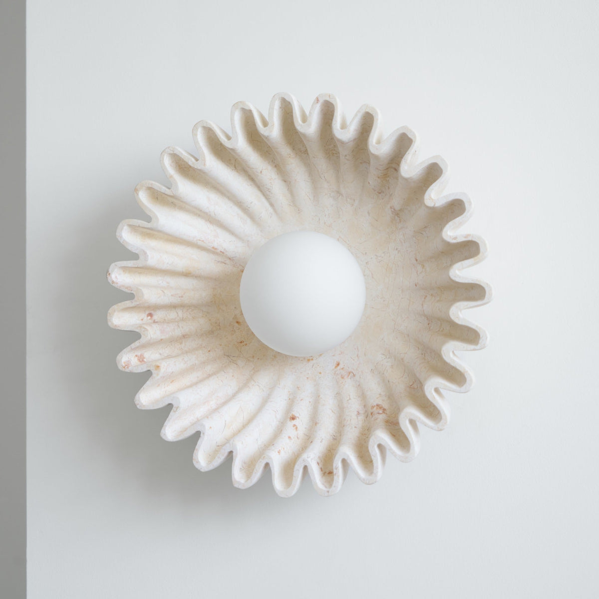 Wall Lamp Ceramics and Glass Dark Green White Black Beige Sculptural-Neutral Decor
