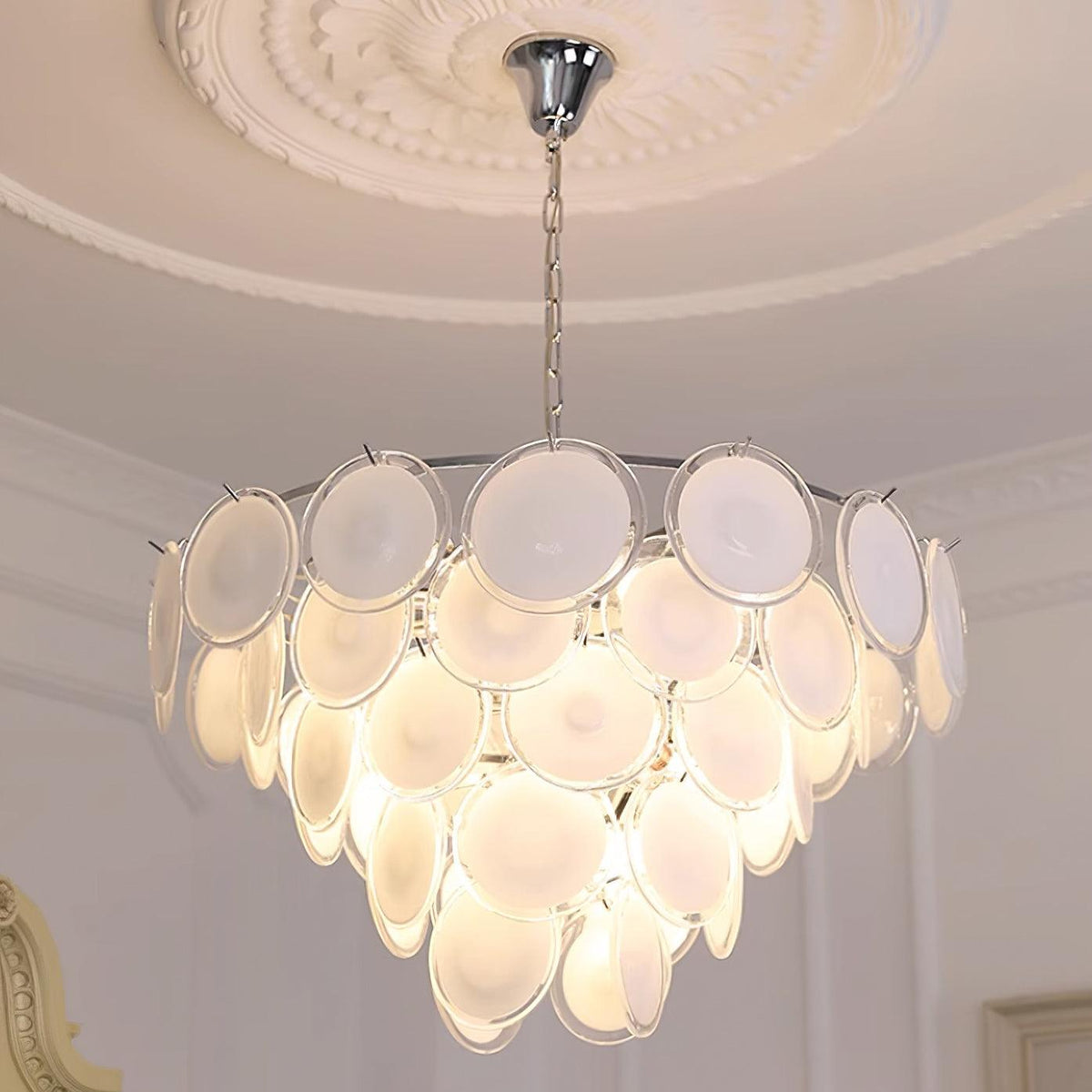 Kor Lustre en Verre Chrome Élégant-Cielum
