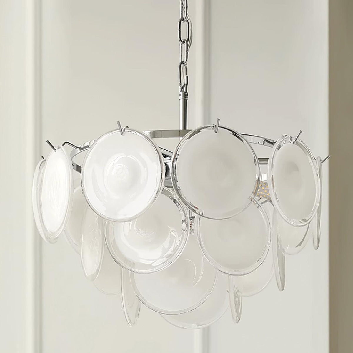 Kor Lustre en Verre Chrome Élégant-Cielum