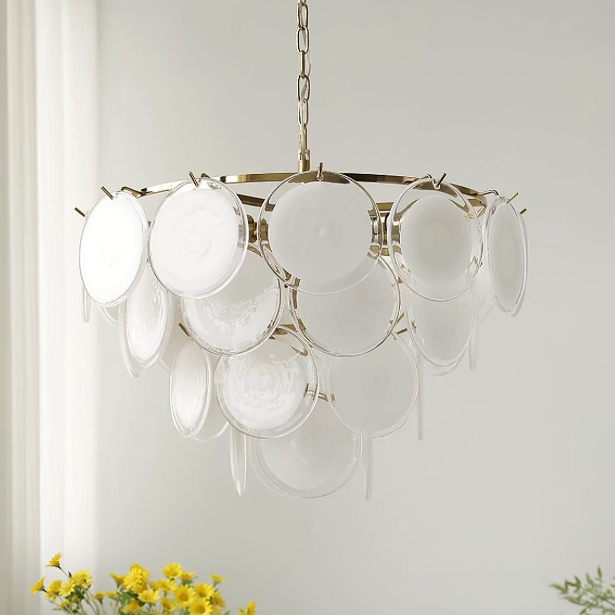 Kor Lustre en Verre Chrome Élégant-Cielum