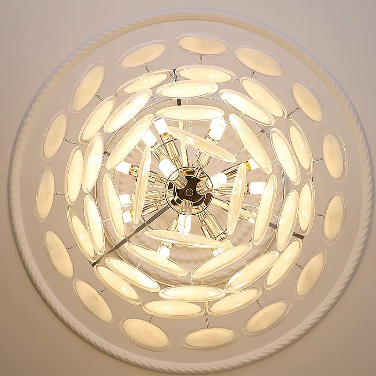 Kor Lustre en Verre Chrome Élégant-Cielum