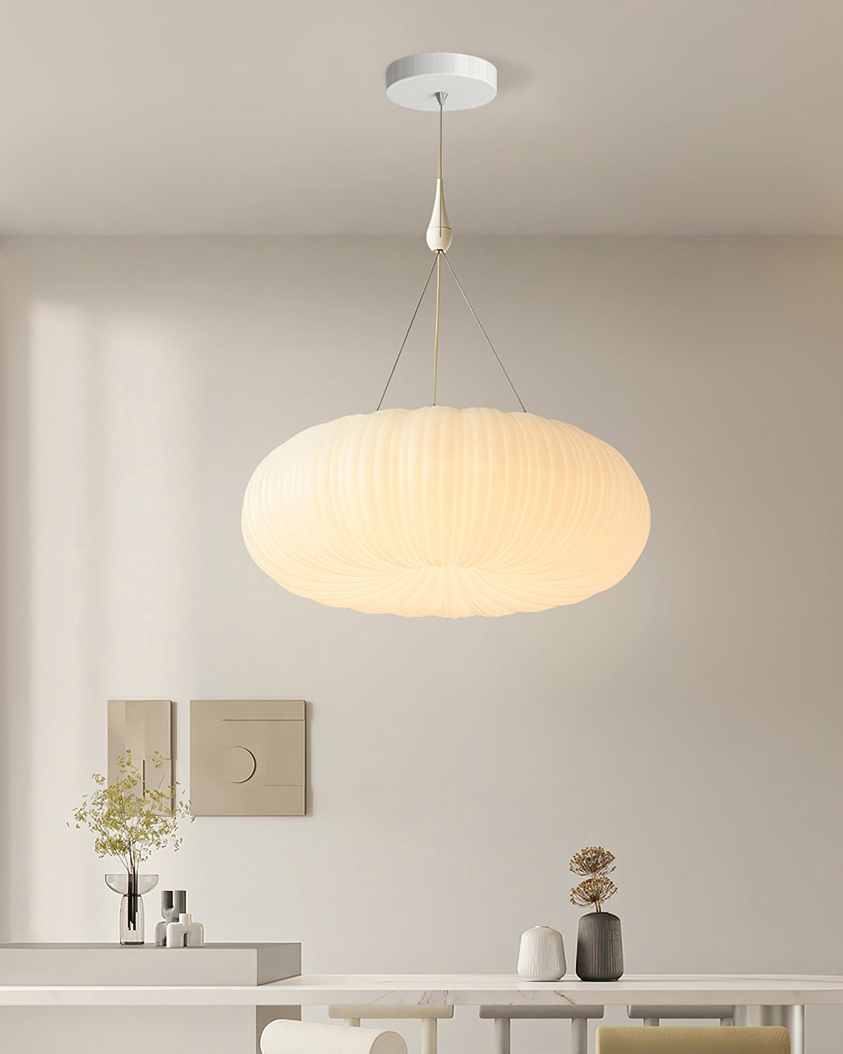 Bobby Oval Pendant Light-Neutral Decor