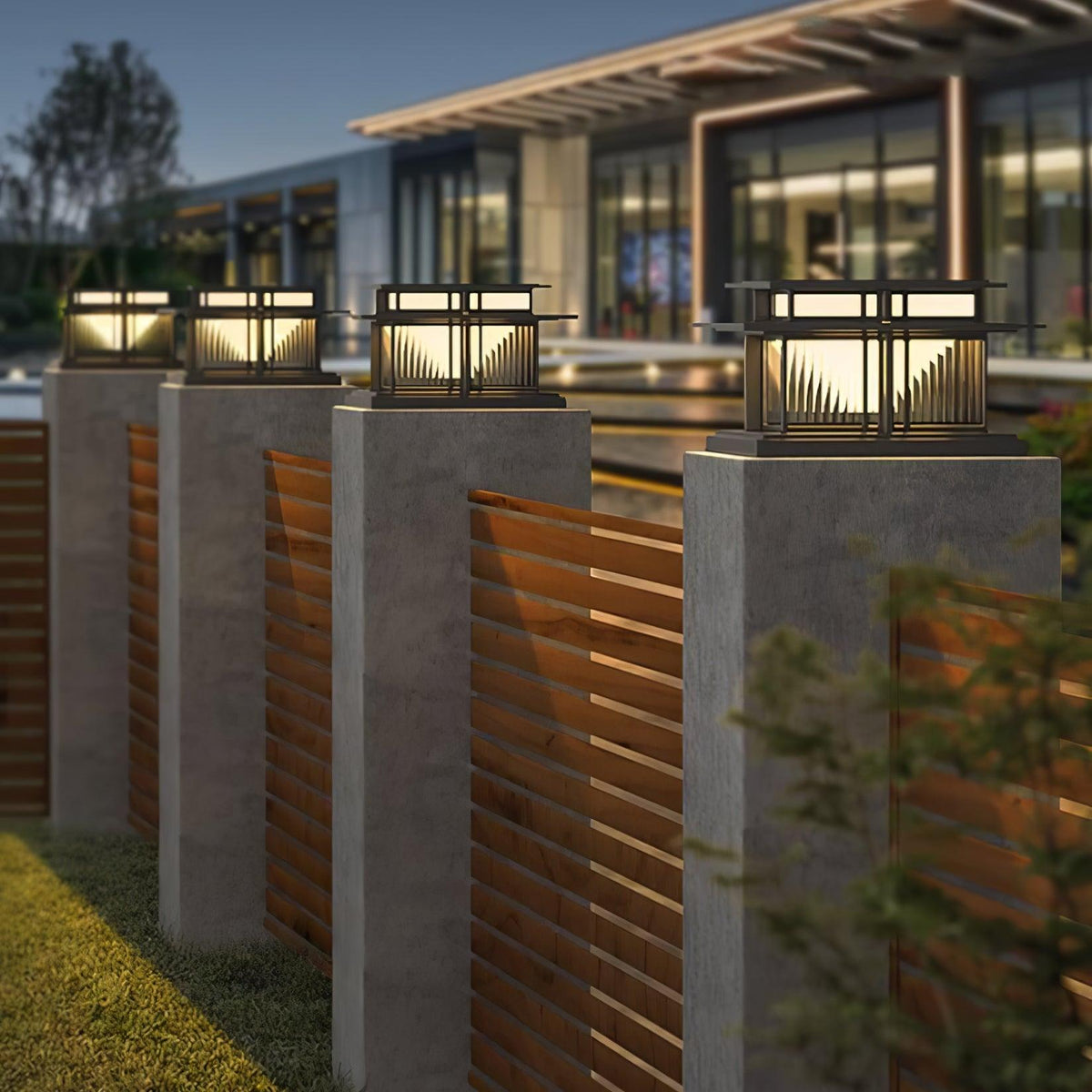 Milo Luminaire Extérieur sur Pilier Solaire / Câblé