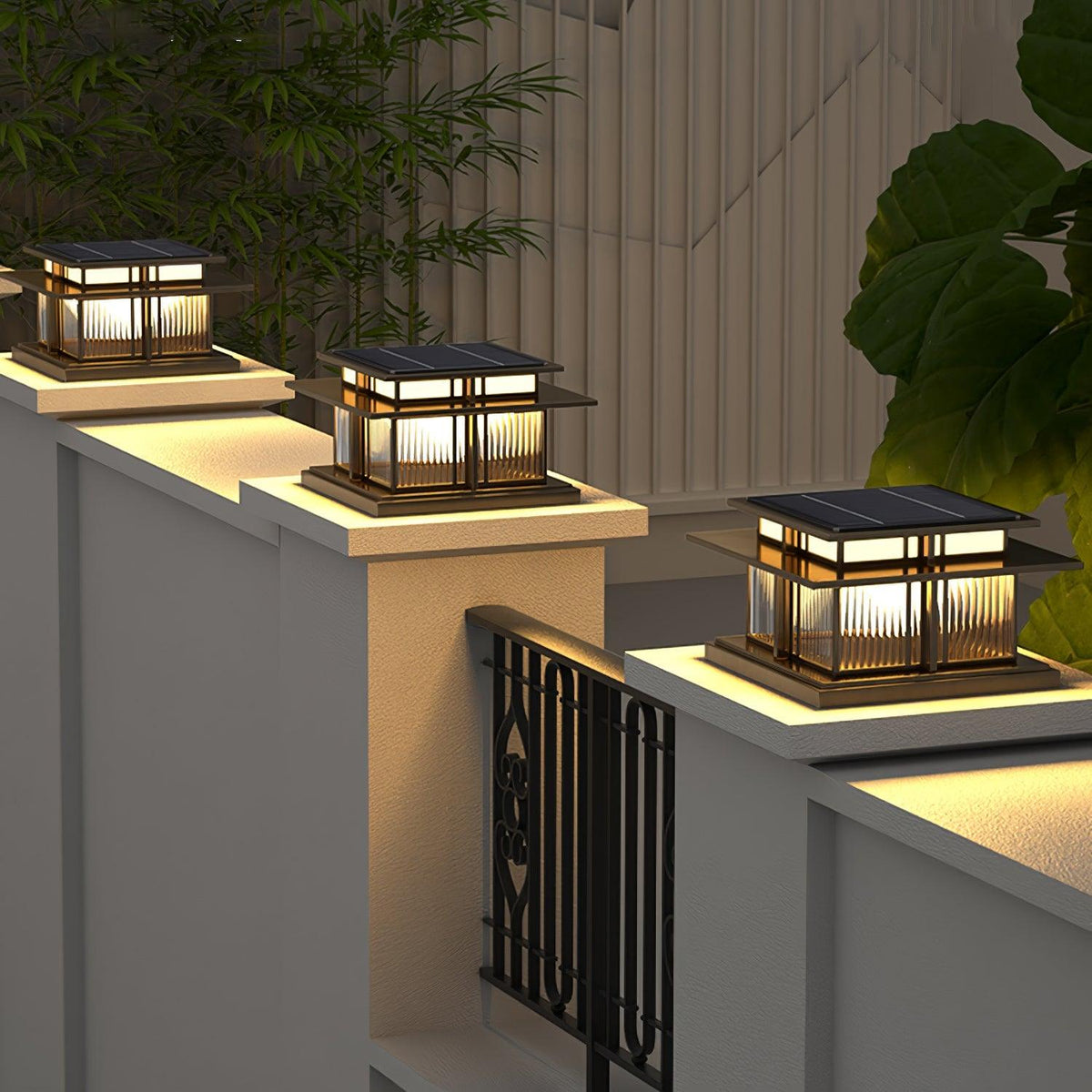 Milo Luminaire Extérieur sur Pilier Solaire / Câblé
