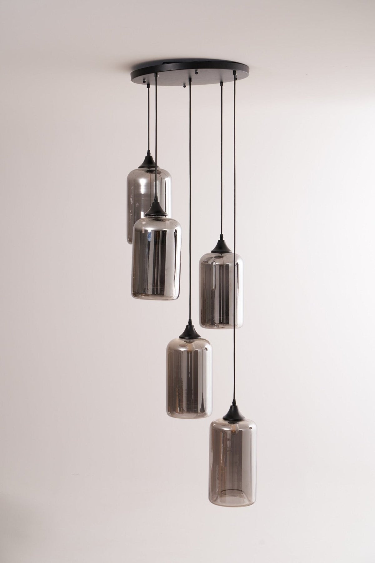 Tevely Suspension Industrielle Chic en Verre