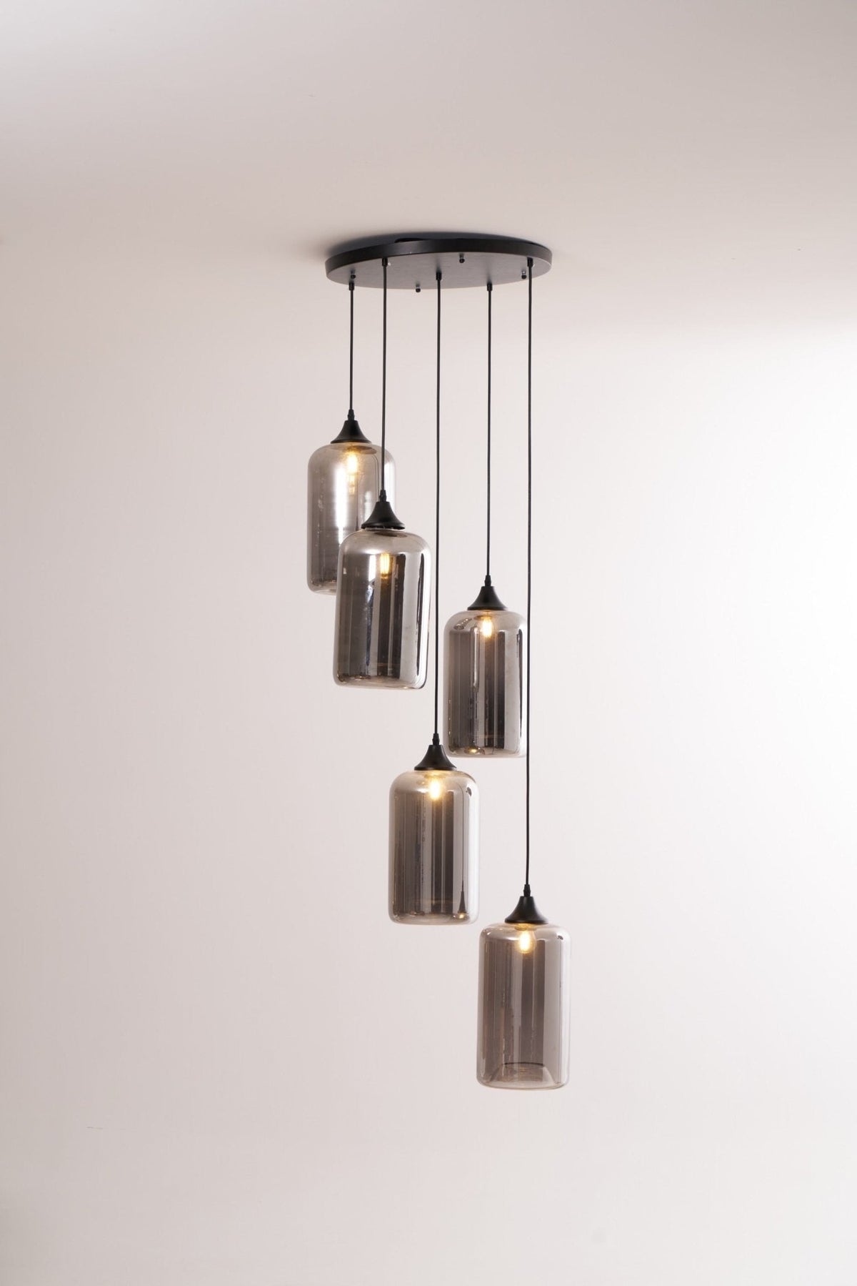 Tevely Suspension Industrielle Chic en Verre