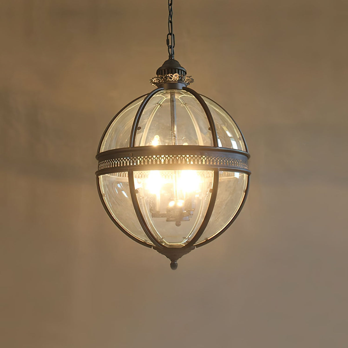 Vironar Ancien Industriel Métal Verre Suspension-Cielum