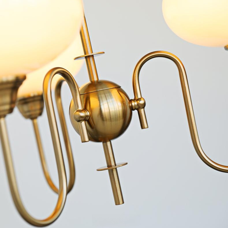 Arisha Vintage LED Métal Verre Lustre Salon