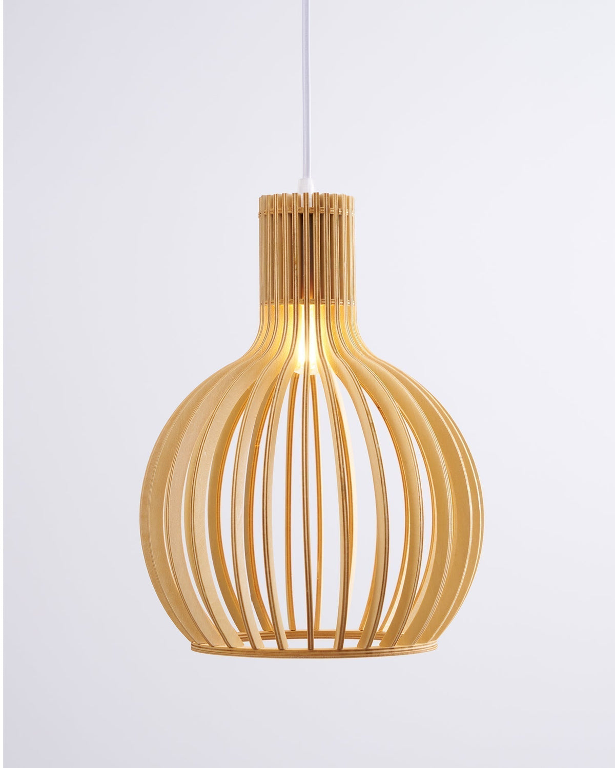 Tevenoxel Cage Lampe Suspendue Sculpturale à Cadre Ouvert en Bouleau-Cielum