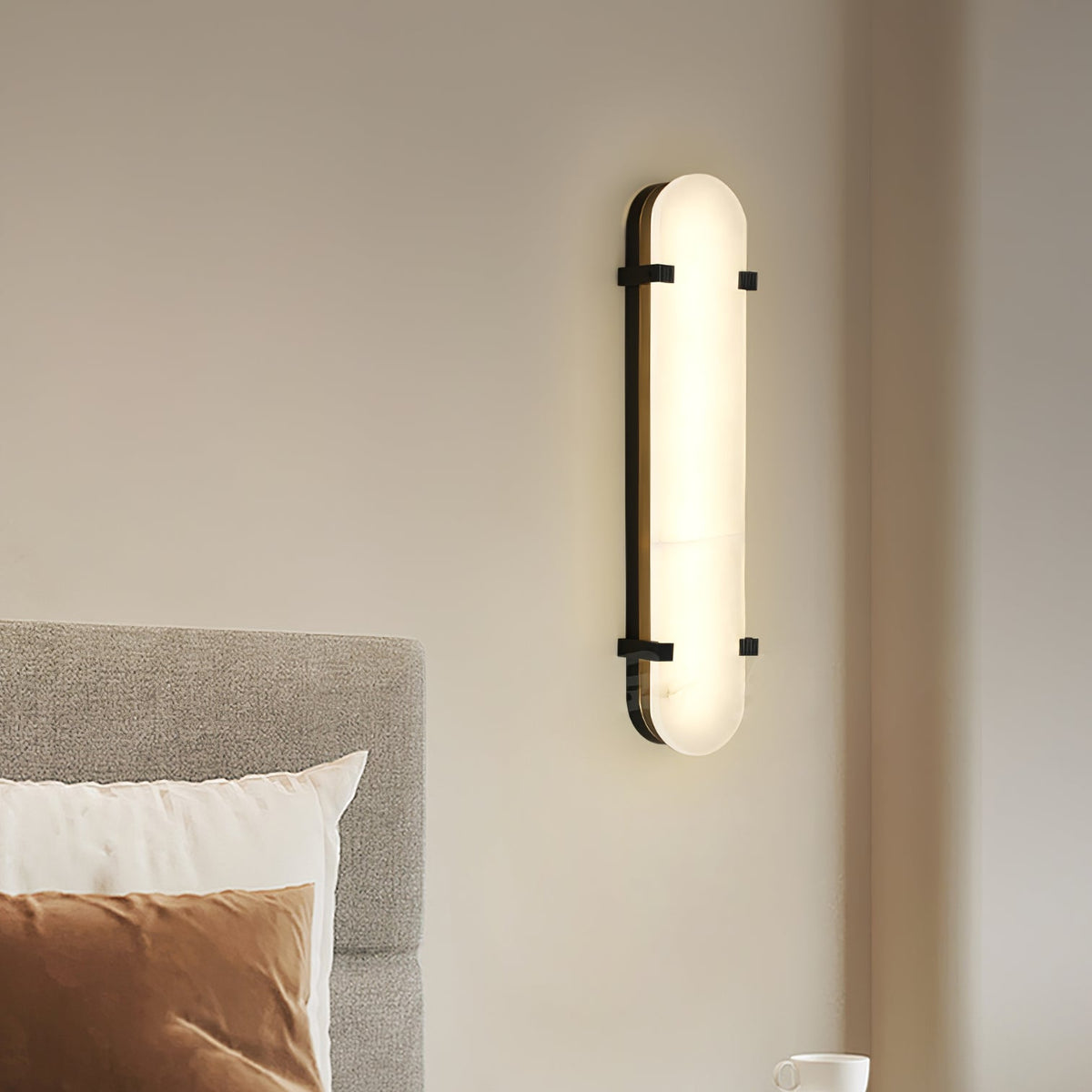 Adrona Applique Murale Ovale Minimaliste en Albâtre
