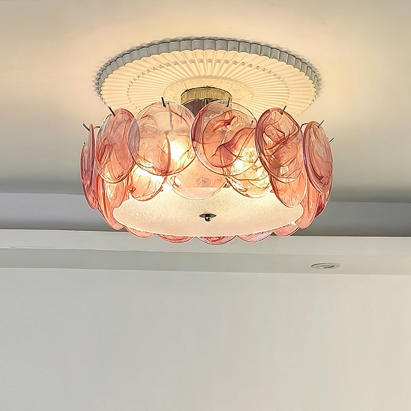 Camden Glass Ceiling Mount installed in a refined master suite.