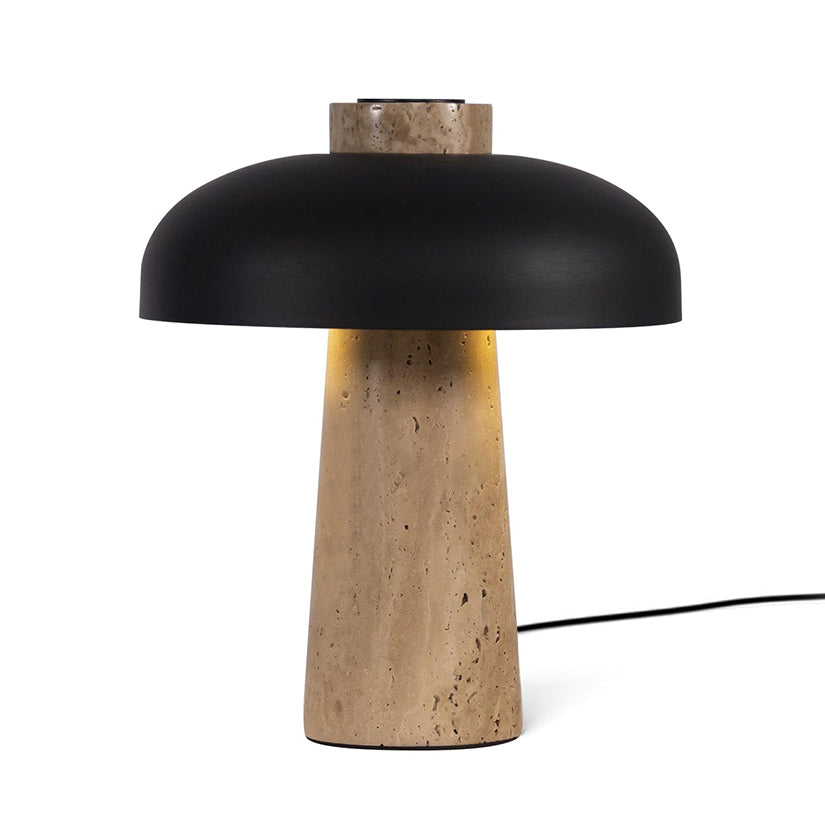 Oakley Lampe à Poser en Travertin