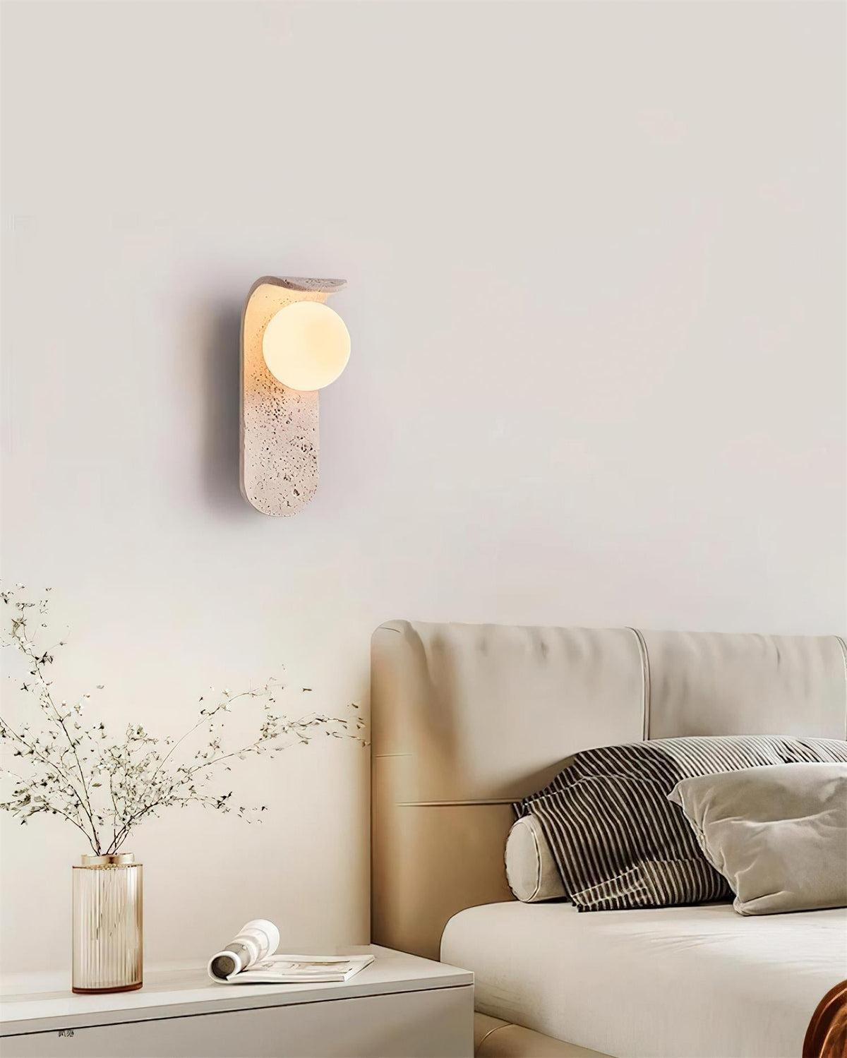 Dostelix Applique Murale Minimaliste en Travertin-Cielum