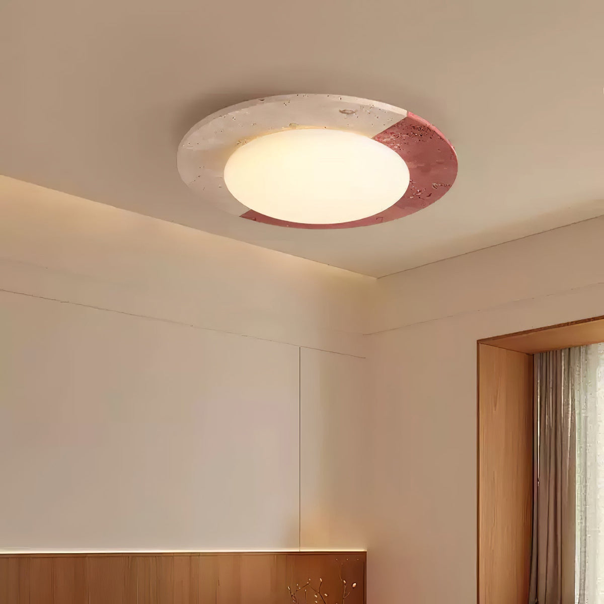 Nirove Plafonnier Minimaliste en Travertin-Cielum