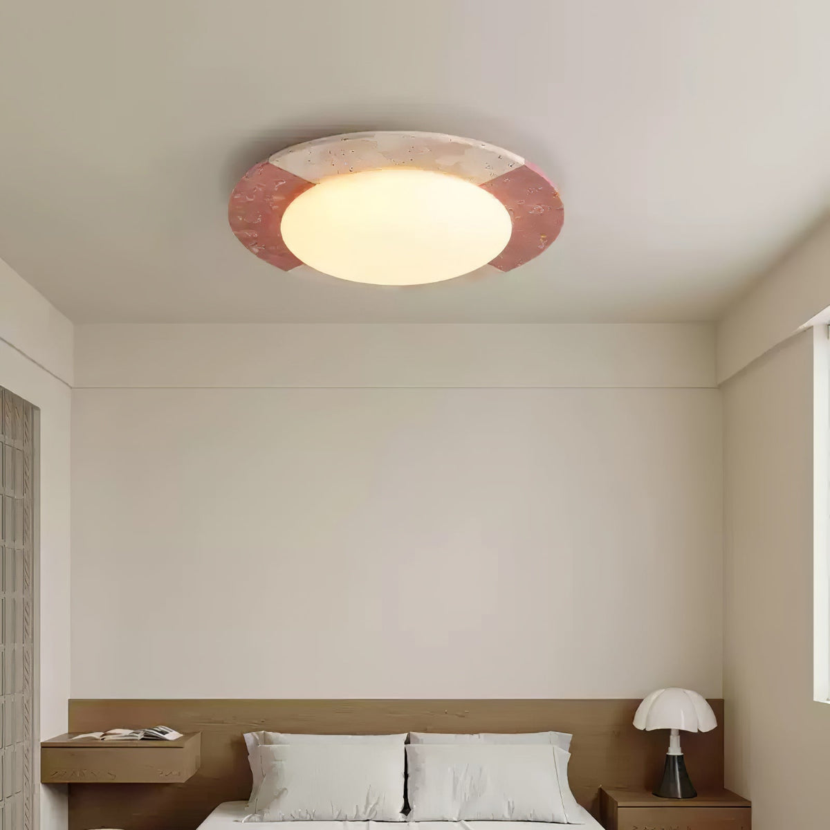 Nirove Plafonnier Minimaliste en Travertin-Cielum