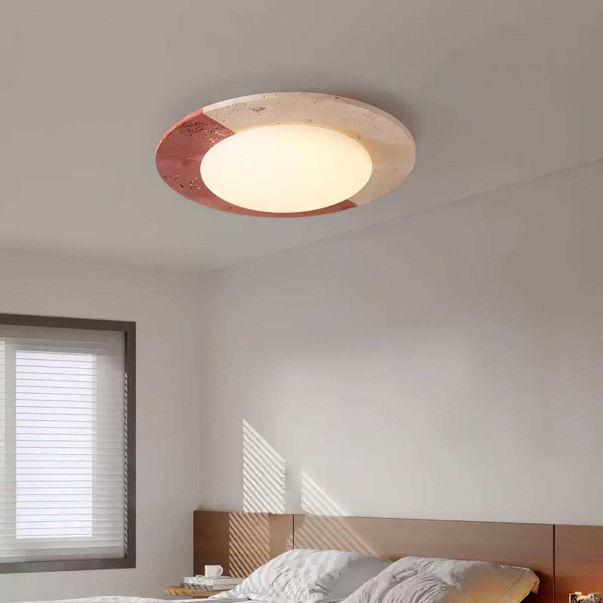 Nirove Plafonnier Minimaliste en Travertin-Cielum